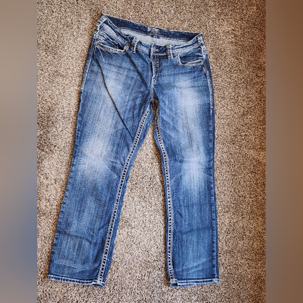 Women's Silver Jeans Suki Straight size 16 L 30